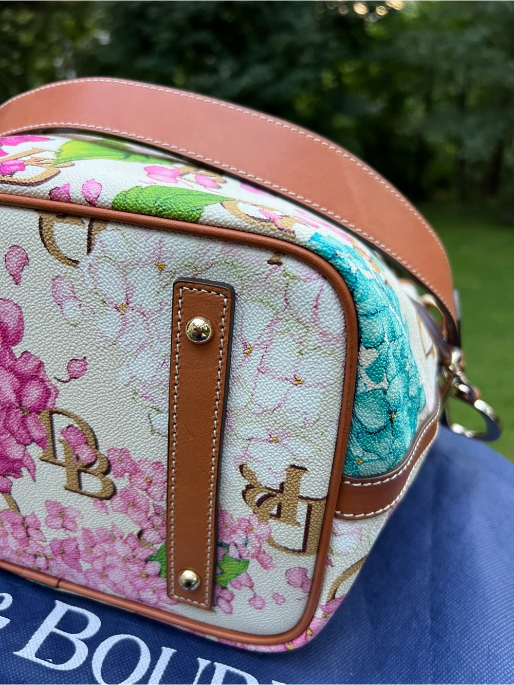 Dooney & Bourke Hydrangea Monogram Drawstring Handbag - Picture 5 of 17